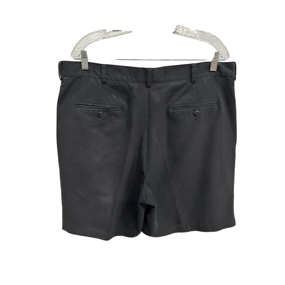 Van Heusen Mens Black Pleated Dress Shorts Sz 38 - Picture 2 of 9